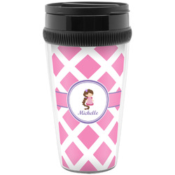 Diamond Print w/Princess Acrylic Travel Mug without Handle (Personalized)