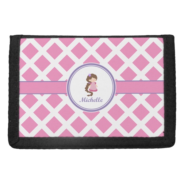 Custom Diamond Print w/Princess Trifold Wallet (Personalized)