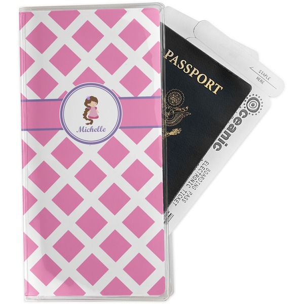 Custom Diamond Print w/Princess Travel Document Holder