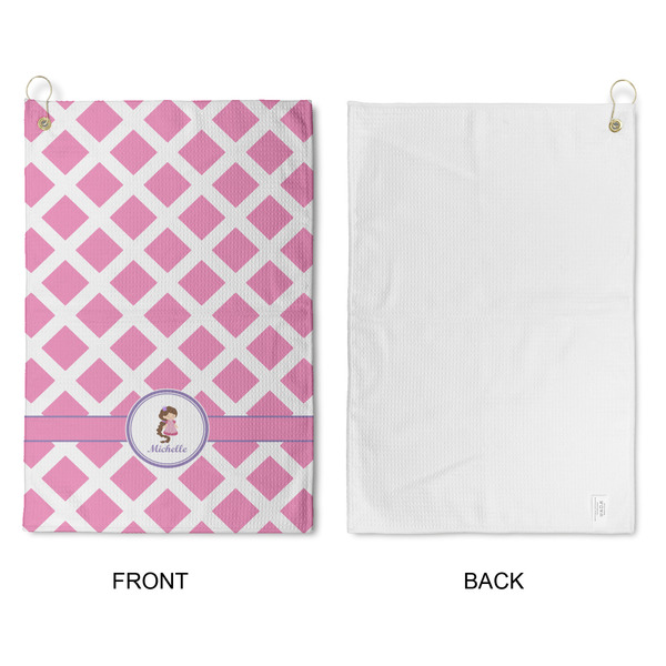 Diamond Print w/Princess Waffle Weave Golf Towel - Approval