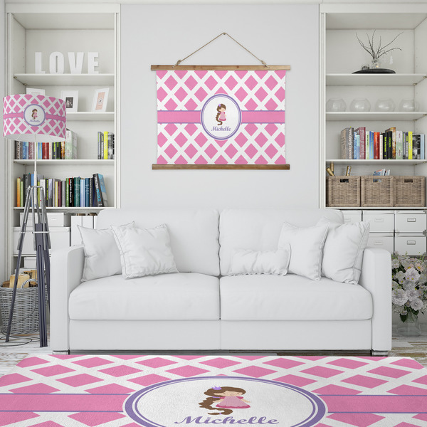 Diamond Print w/Princess Wall Hanging Tapestry - IN CONTEXT