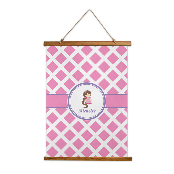 Custom Diamond Print w/Princess Wall Hanging Tapestry (Personalized)