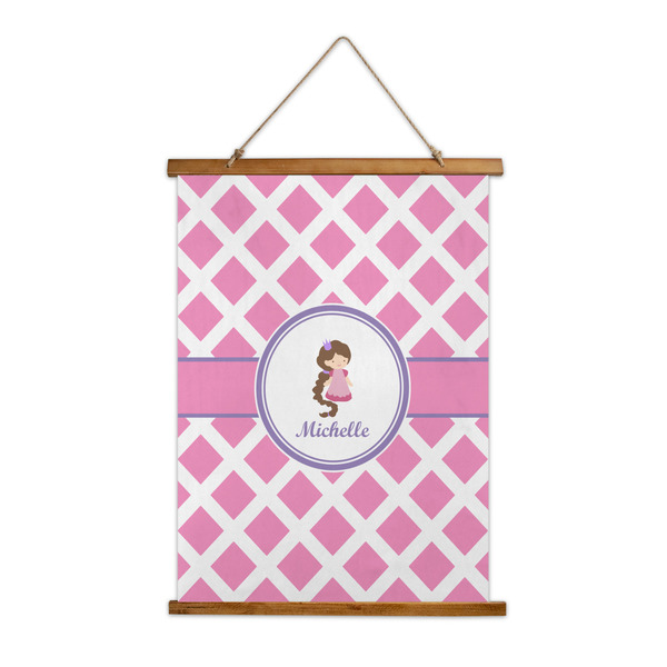 Custom Diamond Print w/Princess Wall Hanging Tapestry (Personalized)