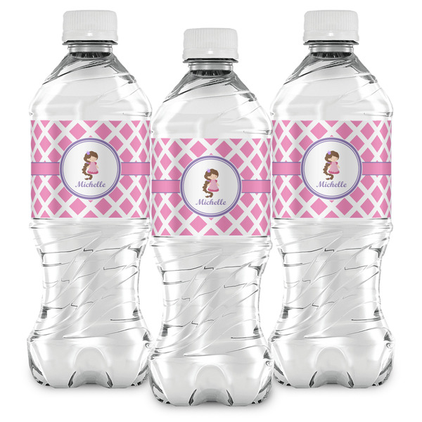 Diamond Print w/Princess Water Bottle Labels - Front View