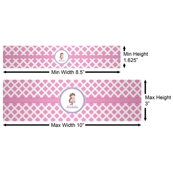 Diamond Print w/Princess Water Bottle Labels w/ Dimensions