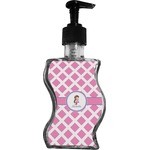 Diamond Print w/Princess Wave Bottle Soap / Lotion Dispenser (Personalized)
