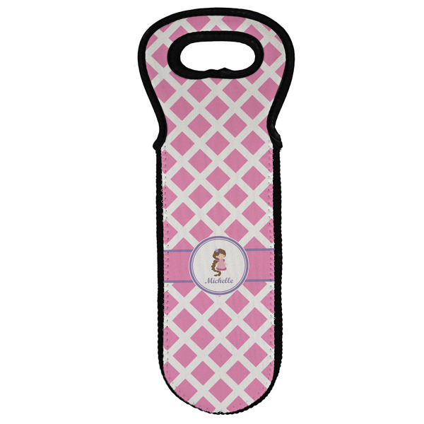 Custom Diamond Print w/Princess Wine Tote Bag (Personalized)