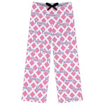Diamond Print w/Princess Womens Pajama Pants - M (Personalized)