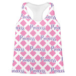 Diamond Print w/Princess Womens Racerback Tank Top - 2X Large (Personalized)