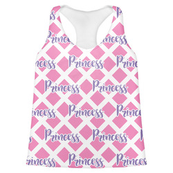 Diamond Print w/Princess Womens Racerback Tank Top (Personalized)