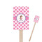 Diamond Print w/Princess Rectangle Wooden Stir Sticks (Personalized)