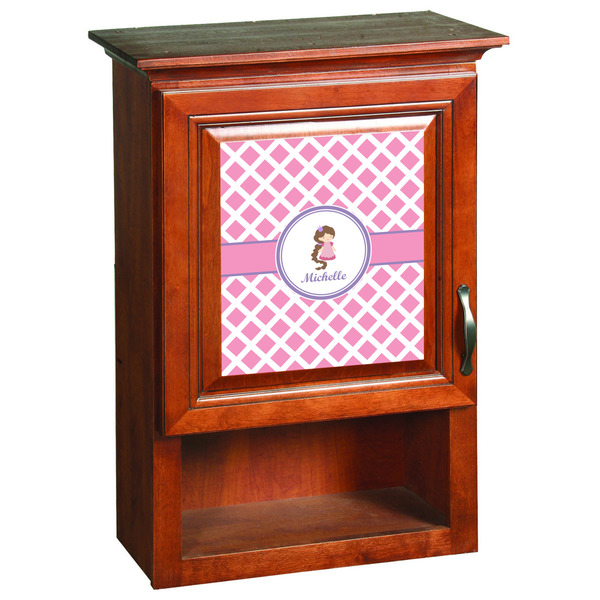 Diamond Print w/Princess Wooden Cabinet Decal (Medium)