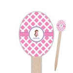 Diamond Print w/Princess Oval Wooden Food Picks (Personalized)