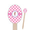 Diamond Print w/Princess Oval Wooden Food Picks (Personalized)