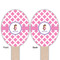 Diamond Print w/Princess Wooden Food Pick - Oval - Double Sided - Front & Back