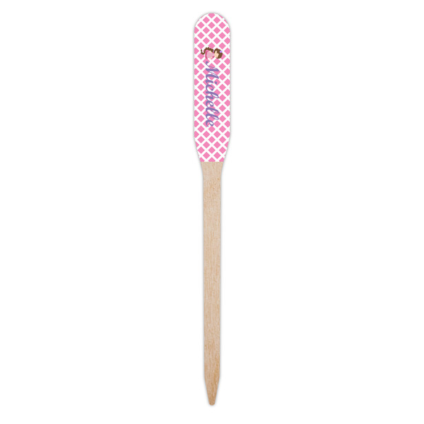 Diamond Print w/Princess Wooden Food Pick - Paddle - Single Pick
