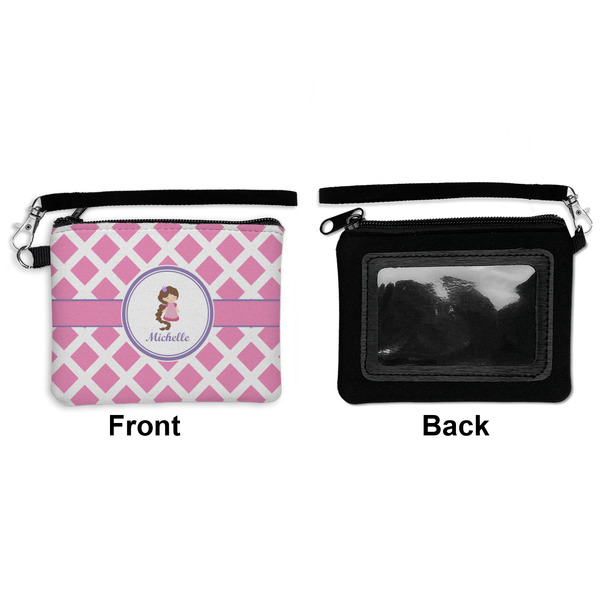 Diamond Print w/Princess Wristlet ID Cases - Front & Back