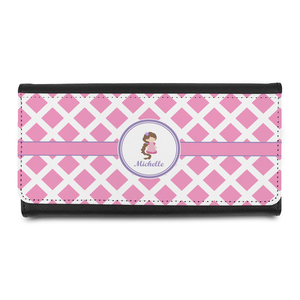 Custom Diamond Print w/Princess Leatherette Ladies Wallet (Personalized)