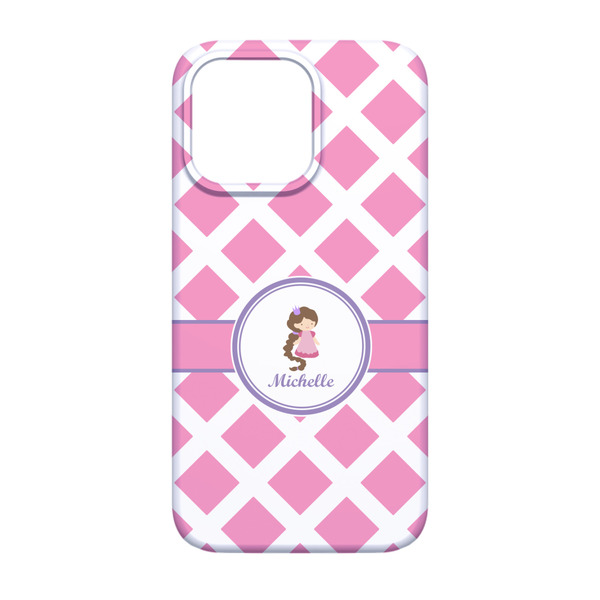 Diamond Print w/Princess iPhone 13 Case - Back