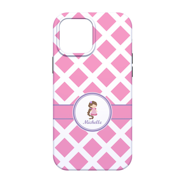 Diamond Print w/Princess iPhone 13 Pro Tough Case - Back