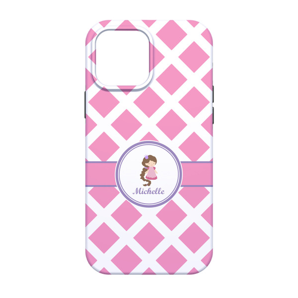 Diamond Print w/Princess iPhone 13 Tough Case - Back