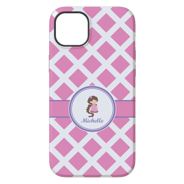 Diamond Print w/Princess iPhone 14 Plus Tough Case - Back