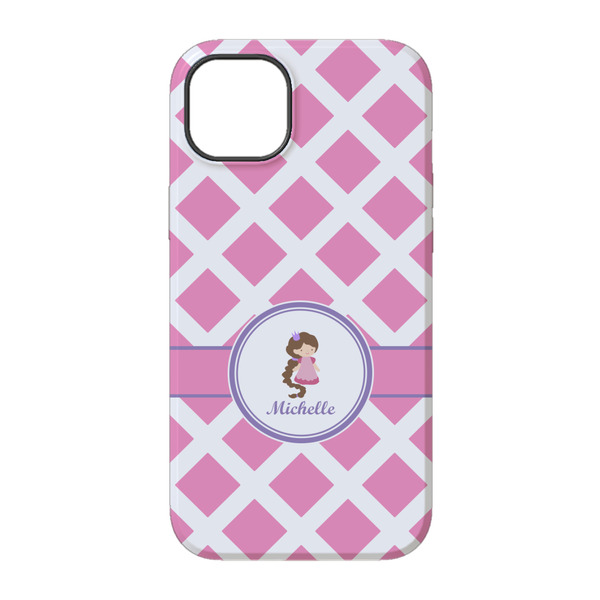 Diamond Print w/Princess iPhone 14 Pro Tough Case - Back