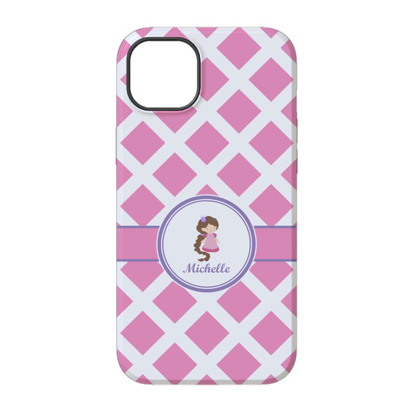 Diamond Print w/Princess iPhone 14 Tough Case - Back