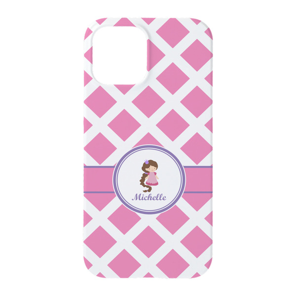 Diamond Print w/Princess iPhone 15 Case - Back