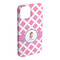Diamond Print w/Princess iPhone Case - Plastic - iPhone 15 Plus (Personalized)