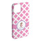 Diamond Print w/Princess iPhone Case - Plastic (Personalized)
