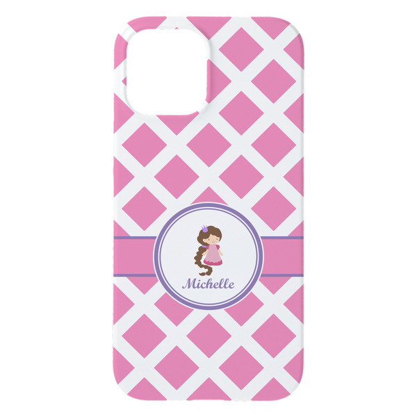Diamond Print w/Princess iPhone 15 Pro Max Case - Back