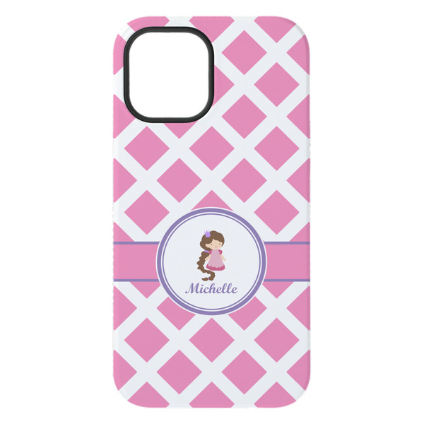 Diamond Print w/Princess iPhone 15 Pro Max Tough Case - Back