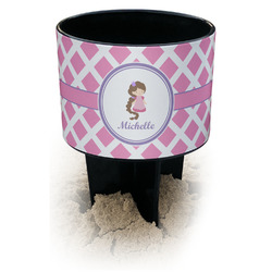 Diamond Print w/Princess Black Beach Spiker Drink Holder (Personalized)