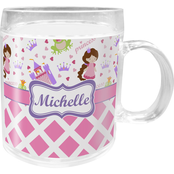 Custom Princess & Diamond Print Acrylic Kids Mug (Personalized)