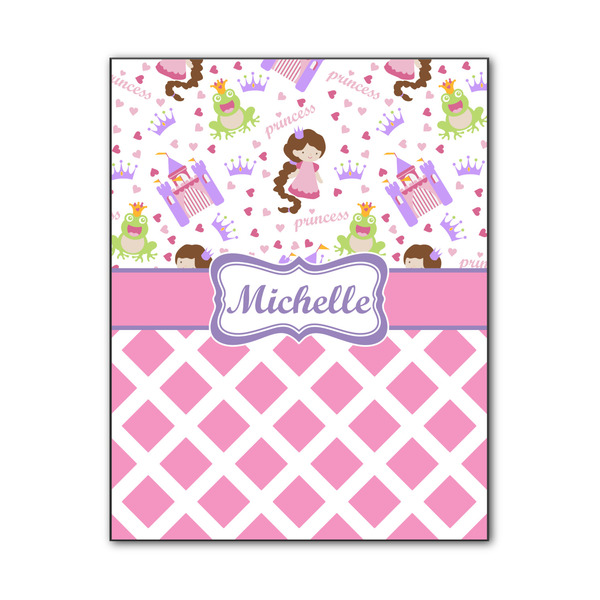 Custom Princess & Diamond Print Wood Print - 11x14 (Personalized)