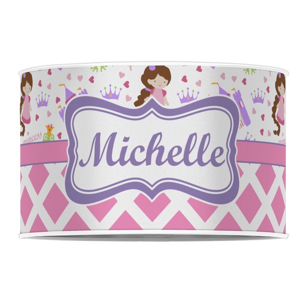 Princess & Diamond Print 12" Drum Lampshade - FRONT (Poly Film)