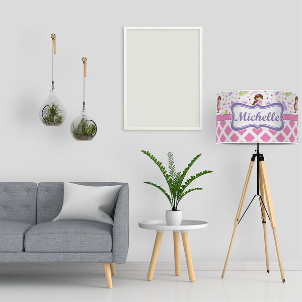 Princess & Diamond Print 12" Drum Lampshade - LIFESTYLE