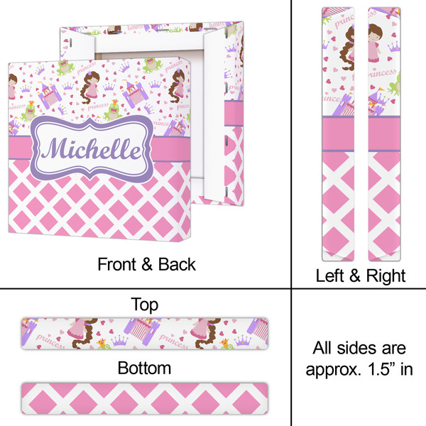 Princess & Diamond Print 12x12 - Canvas Print - Approval