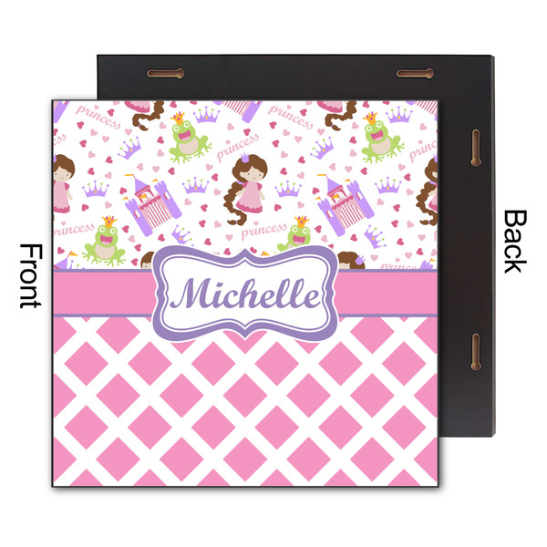 Princess & Diamond Print 12x12 Wood Print - Front & Back View