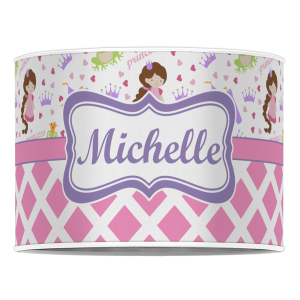 Princess & Diamond Print 16" Drum Lampshade - FRONT (Poly Film)