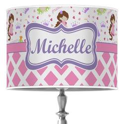 Princess & Diamond Print Drum Lamp Shade (Personalized)