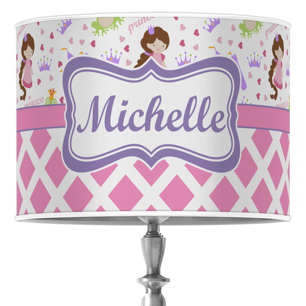 Custom Princess & Diamond Print Drum Lamp Shade (Personalized)