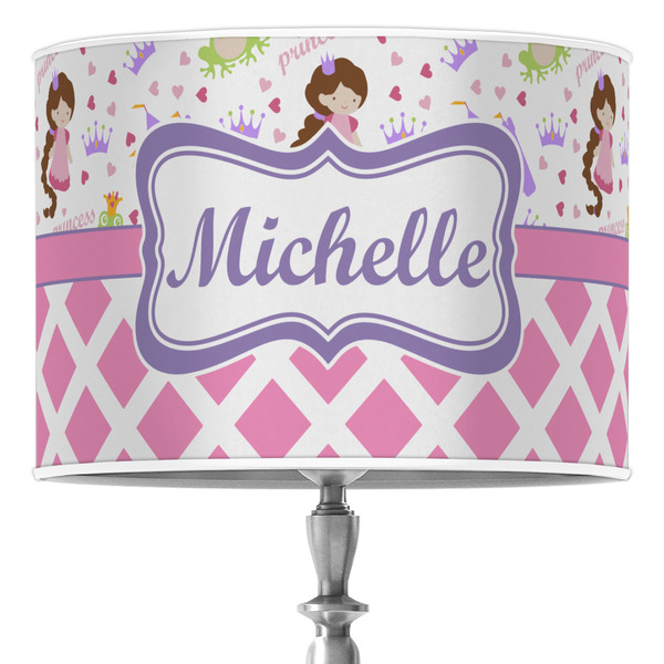 Custom Princess & Diamond Print Drum Lamp Shade (Personalized)