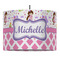 Princess & Diamond Print Drum Pendant Lamp (Personalized)