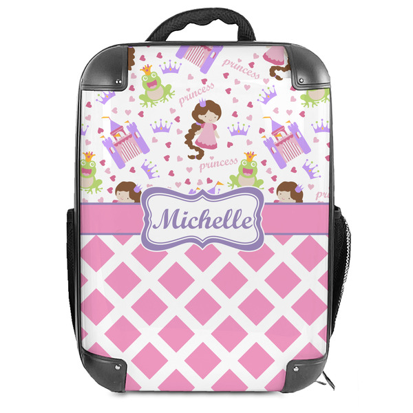 Custom Princess & Diamond Print Hard Shell Backpack (Personalized)