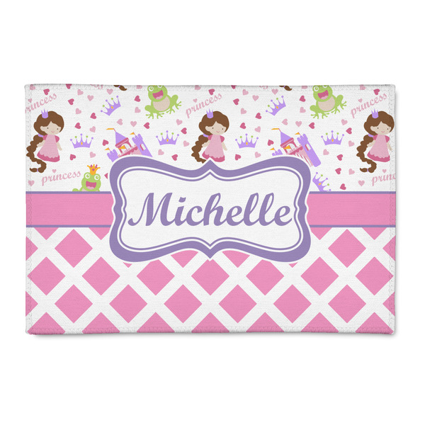 Custom Princess & Diamond Print 2' x 3' Indoor Area Rug (Personalized)