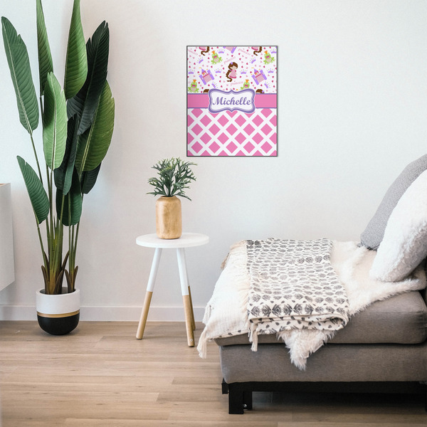 Princess & Diamond Print 20x24 Wood Print - In Context