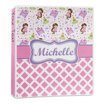 Princess & Diamond Print 3-Ring Binder - 1 inch (Personalized)
