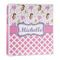 Princess & Diamond Print 3-Ring Binder - 1 inch (Personalized)